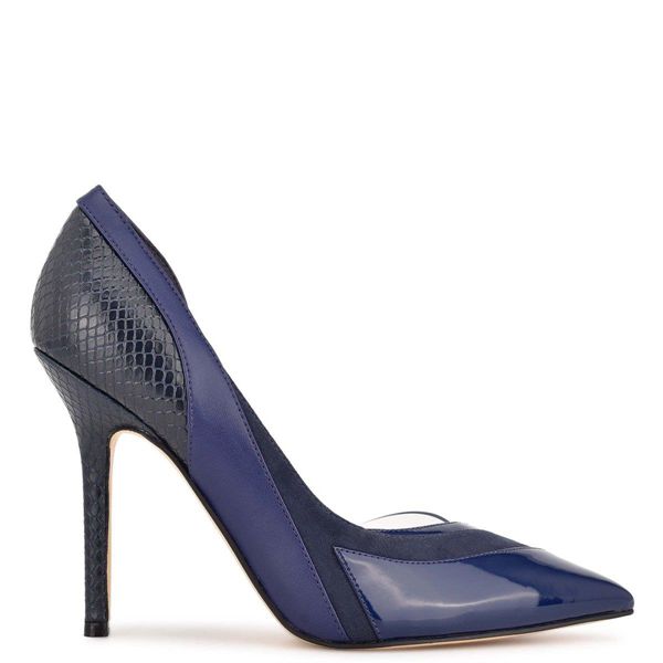 Nine West Behave Pointy Toe Navy Pumps | South Africa 86W75-1A71